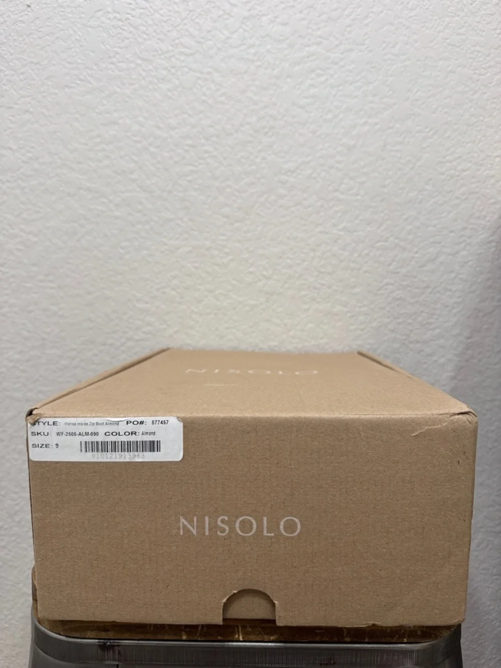 Nisolo Marisa Inside Zip Almond Leather Ankle Boots Size 9 NEW